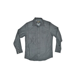Senor de los Cielos Men's Black Geo Print Western Snap Shirt Size S